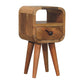Extra Mini Open-Slot Nightstand - Oak Finish