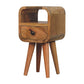 Extra Mini Open-Slot Nightstand - Oak Finish