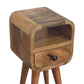 Extra Mini Open-Slot Nightstand - Oak Finish