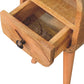 Extra Mini Open-Slot Nightstand - Oak Finish