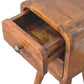 Extra Mini Curved Nightstand - Chestnut Finish
