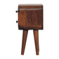 Extra Mini Curved Nightstand - Chestnut Finish