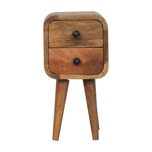 WillowStone Extra Mini Curved Oak-ish Bedside