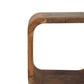 Extra Mini Curved Minimalist Nightstand - Oak Finish