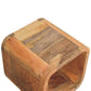 Extra Mini Curved Minimalist Nightstand - Oak Finish