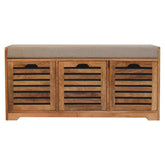 Shutter Oak-ish Shoe Bench