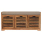 Shutter Oak-ish Shoe Bench