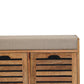 Shutter Oak-ish Shoe Bench