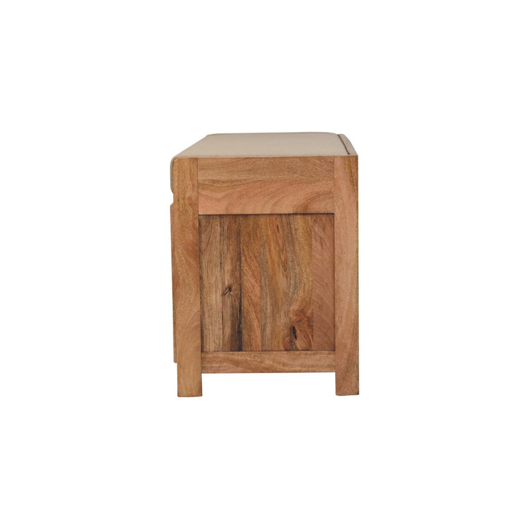 Shutter Oak-ish Shoe Bench