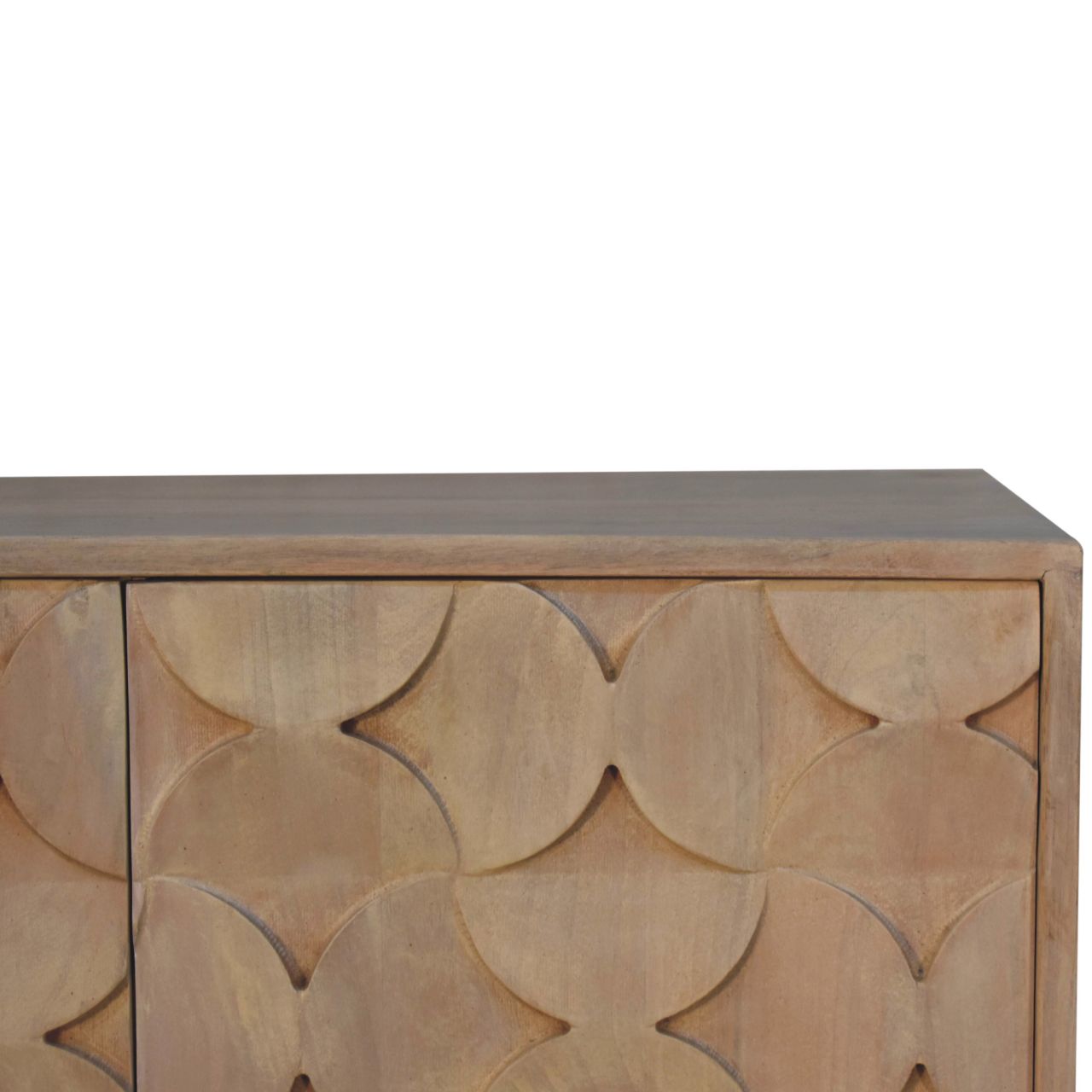 WillowStone Hourglass Carved Marble Cabinet