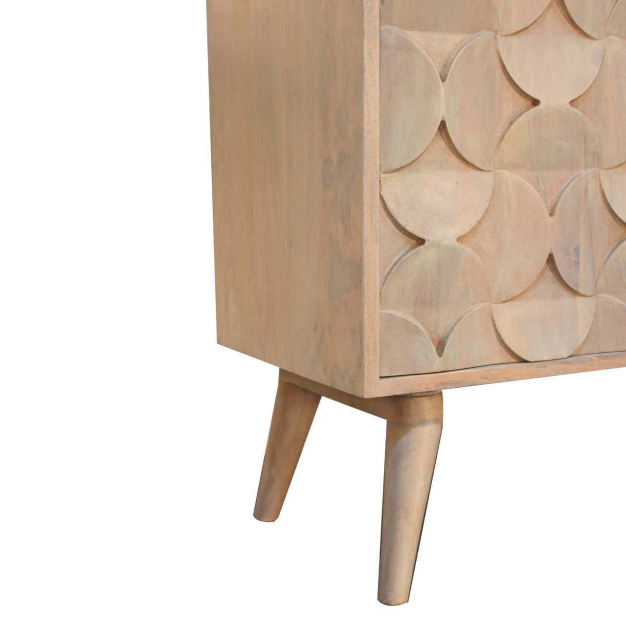 WillowStone Hourglass Carved Marble Cabinet
