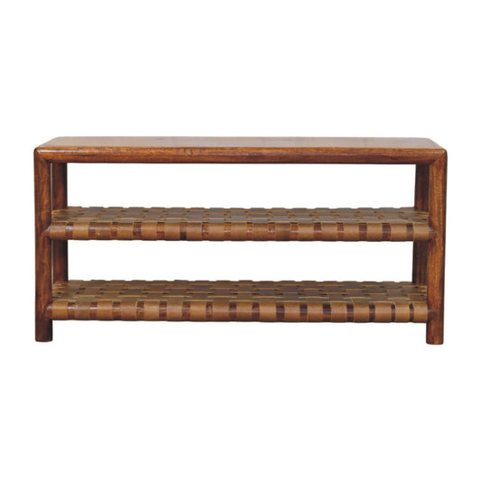 WillowStone Regency Woven Chestnut 2 slot Shoe Rack