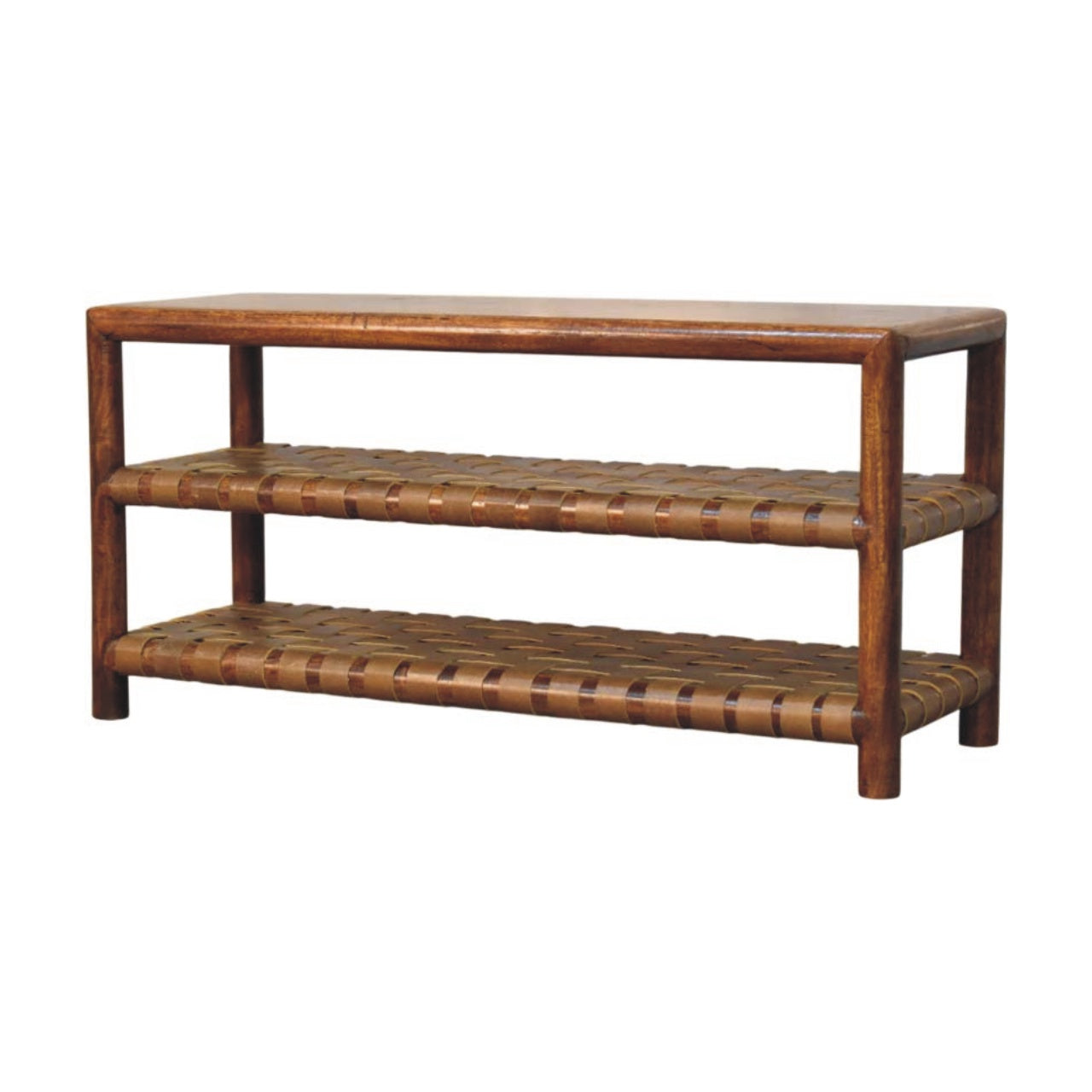 WillowStone Regency Woven Chestnut 2 slot Shoe Rack