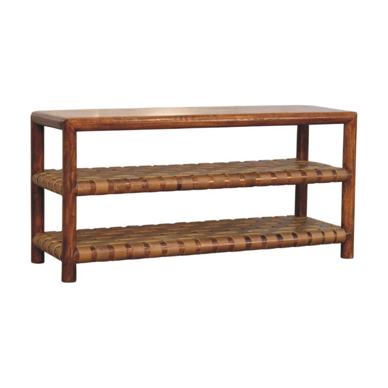 WillowStone Regency Woven Chestnut 2 slot Shoe Rack