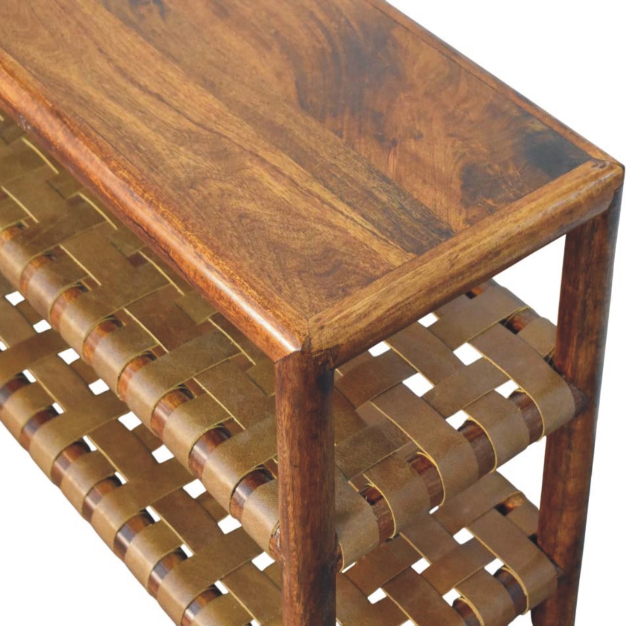 WillowStone Regency Woven Chestnut 2 slot Shoe Rack