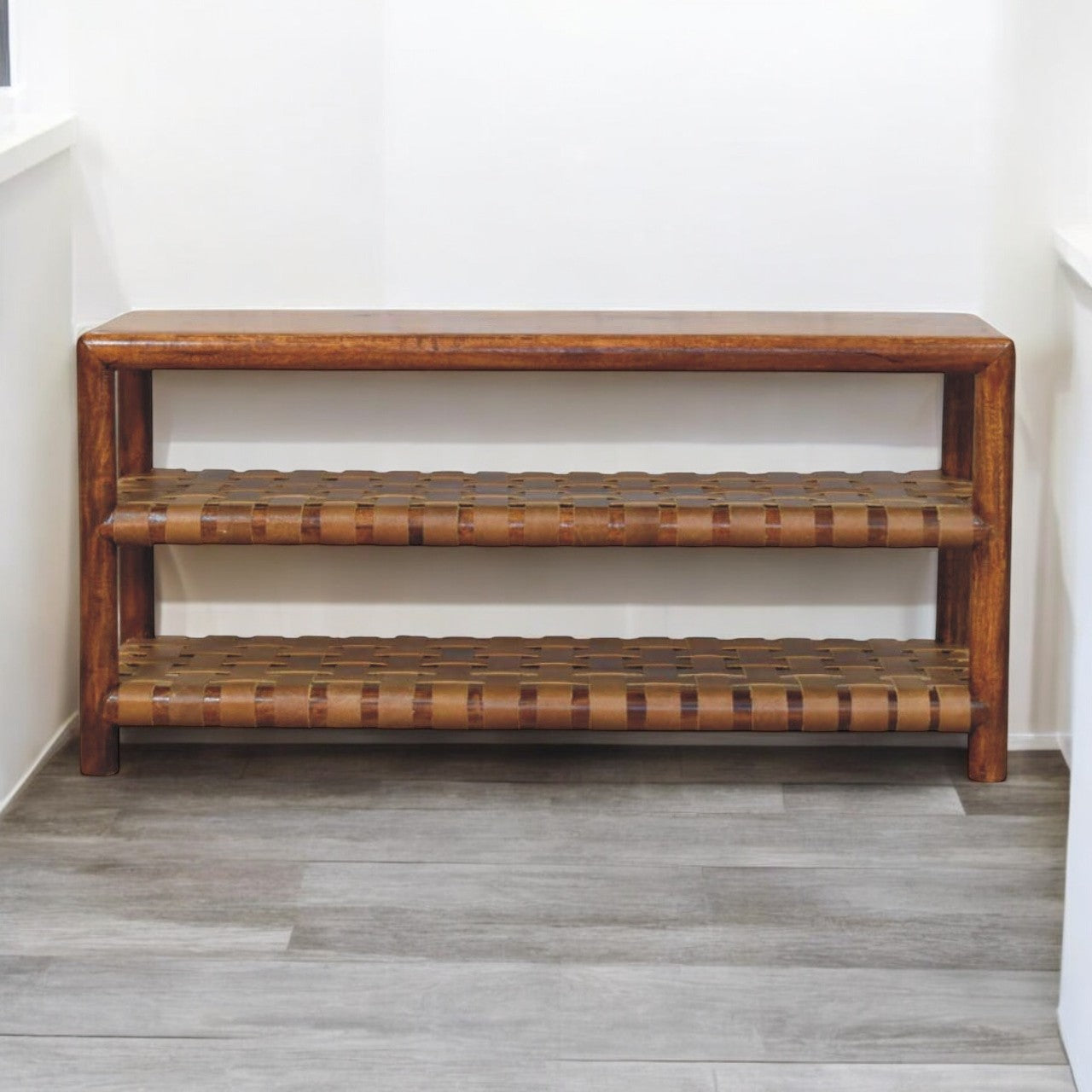 WillowStone Regency Woven Chestnut 2 slot Shoe Rack