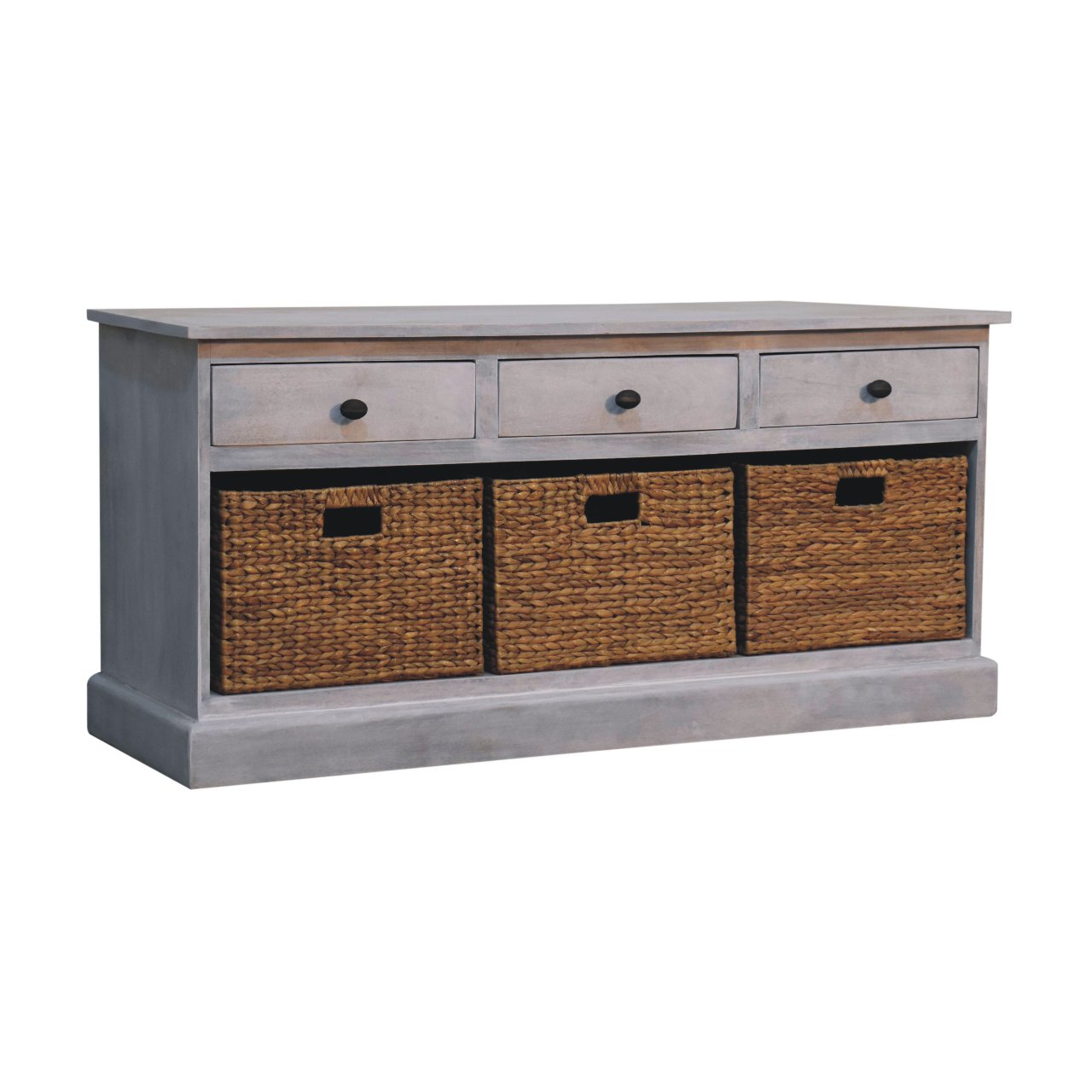 WillowStone Acid Wash Basket Storage Cabinet