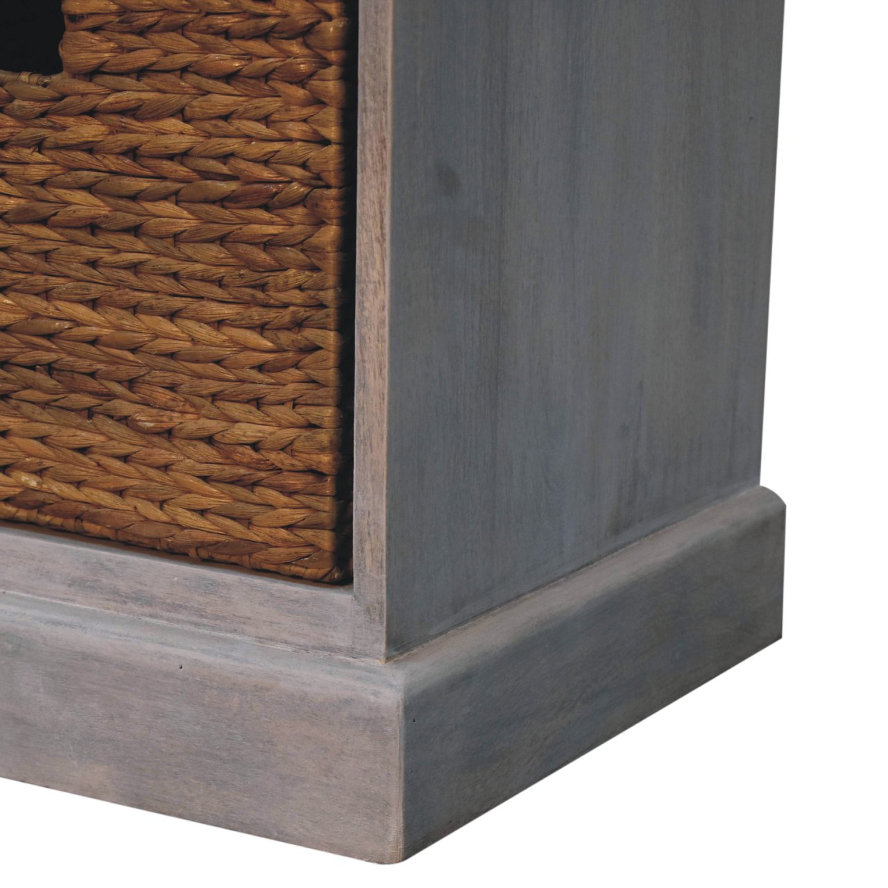 WillowStone Acid Wash Basket Storage Cabinet
