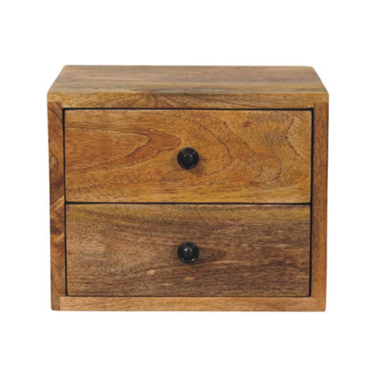 WillowStone Solis 2-Drawer Oak-ish Wall Mounted Nightstand