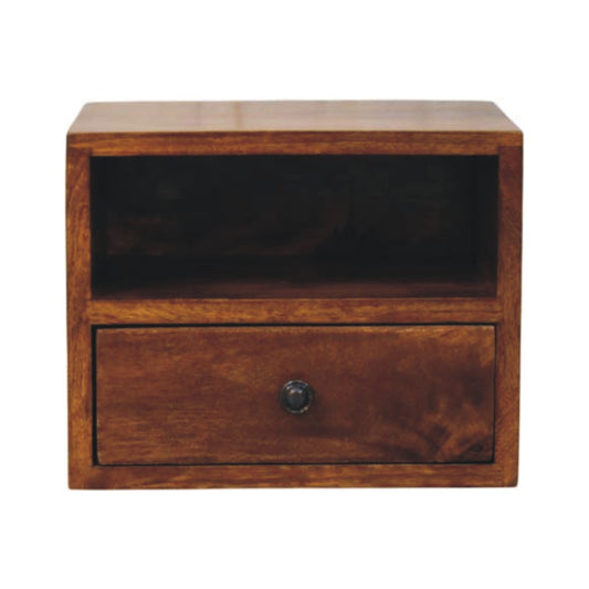 WillowStone Solis 1-Drawer Chestnut Wall Mounted Nightstand