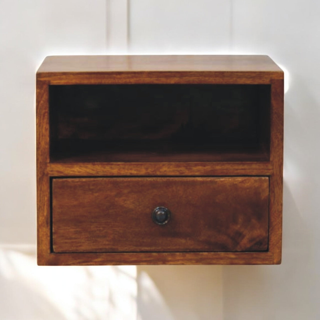 WillowStone Solis 1-Drawer Chestnut Wall Mounted Nightstand
