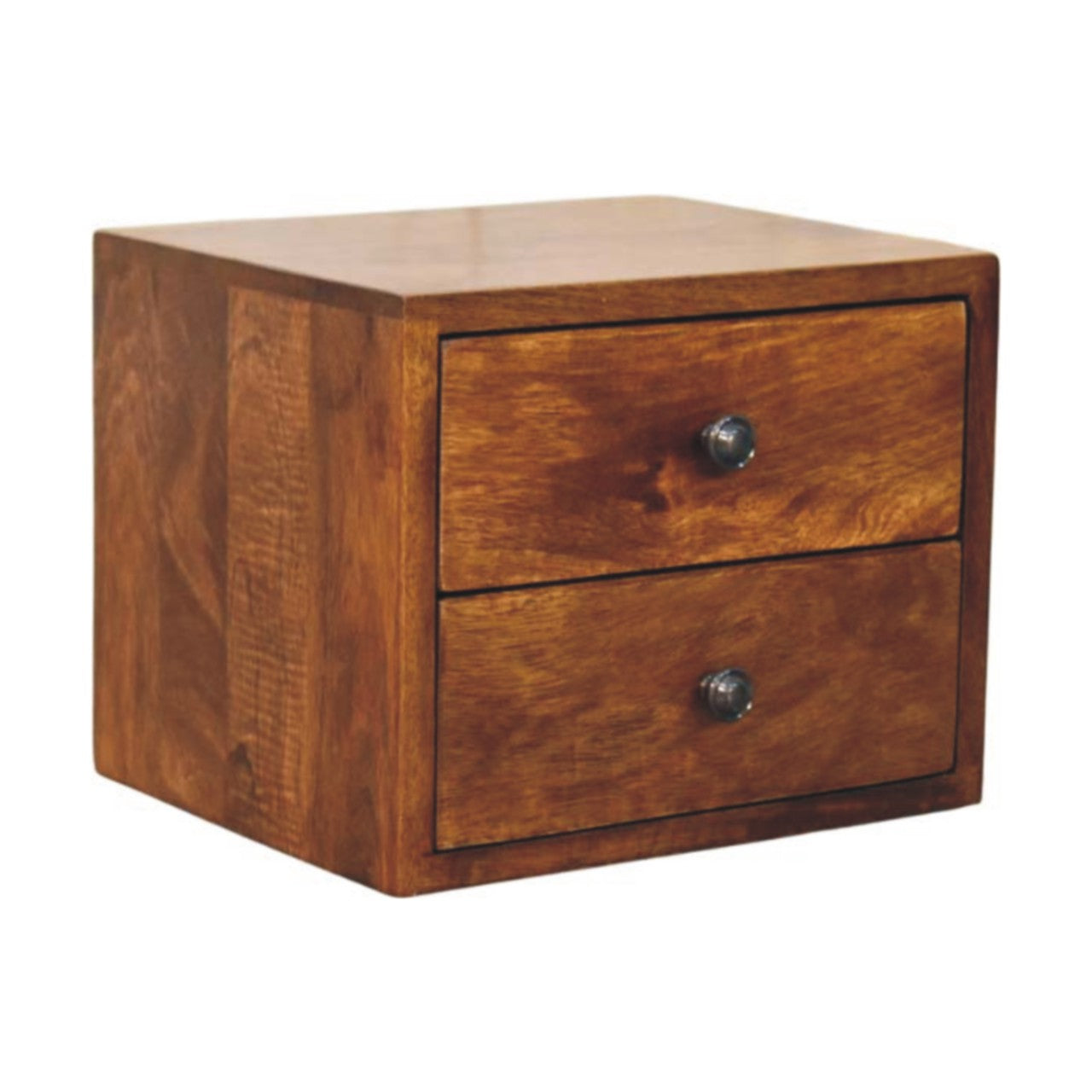 WillowStone Solis 2-Drawer Chestnut Wall Mounted Nightstand