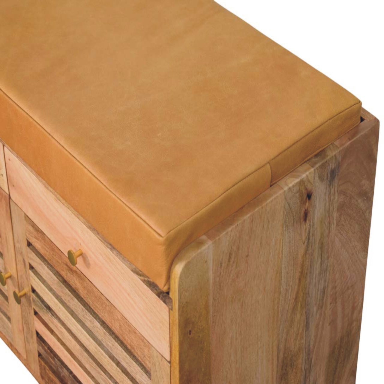 WillowStone Shutter Oak-ish Shoe Rack with 2 drawers