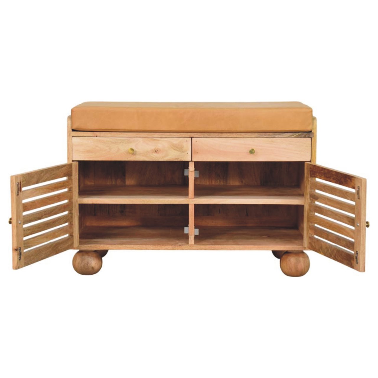 WillowStone Shutter Oak-ish Shoe Rack with 2 drawers