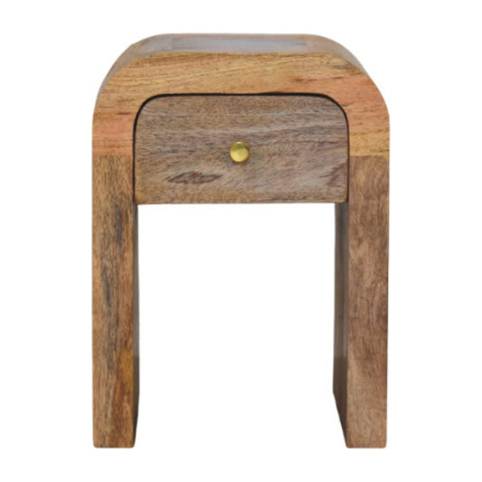 WillowStone Mini Darcy Oak-ish Nightstand with Curved Edges
