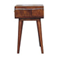 Avora 1-Drawer Nightstand - Chestnut Finish
