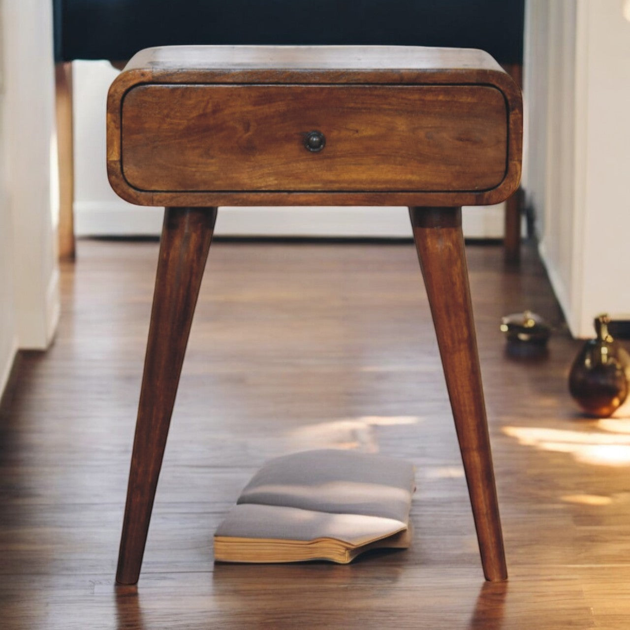 WillowStone Avora Chestnut Nightstand with 1 drawer