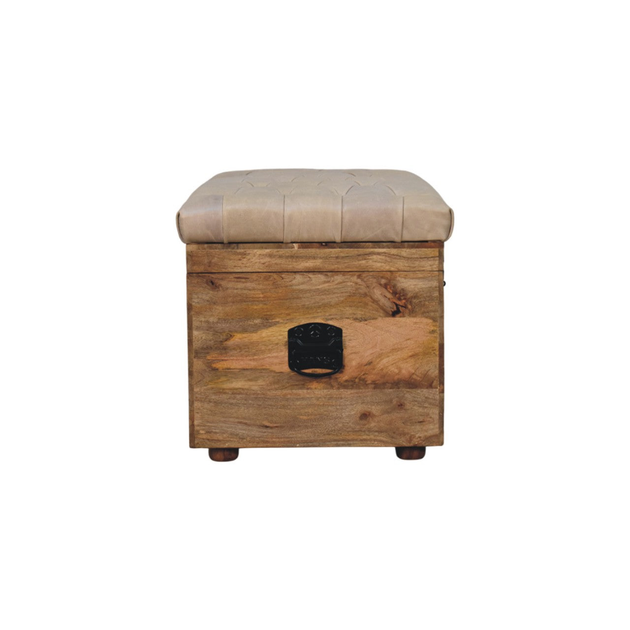 WillowStone Beige Buffalo hide leather Storage Trunk