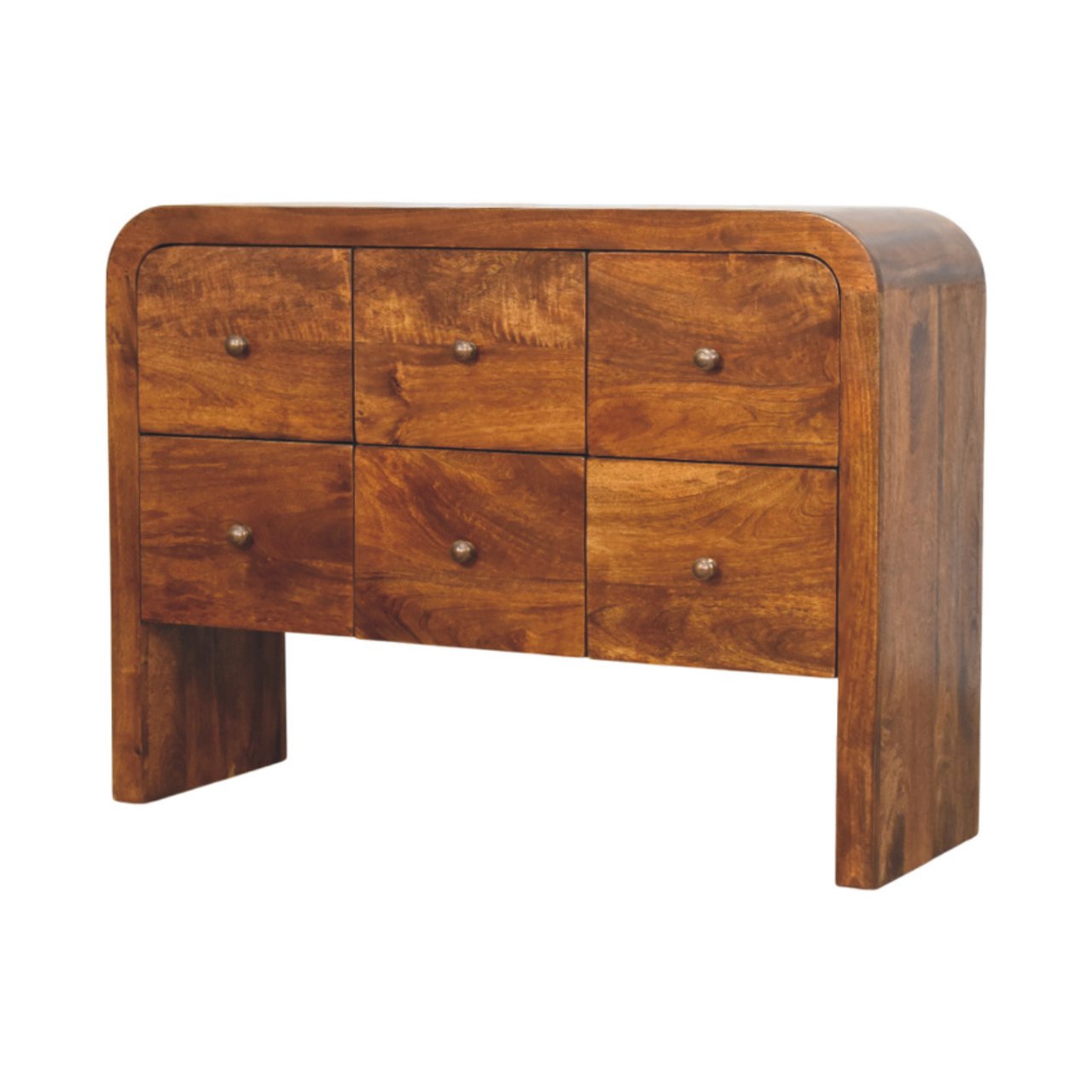 WillowStone Darcy 3 over 3 Drawer Chest in Chestnut Finish