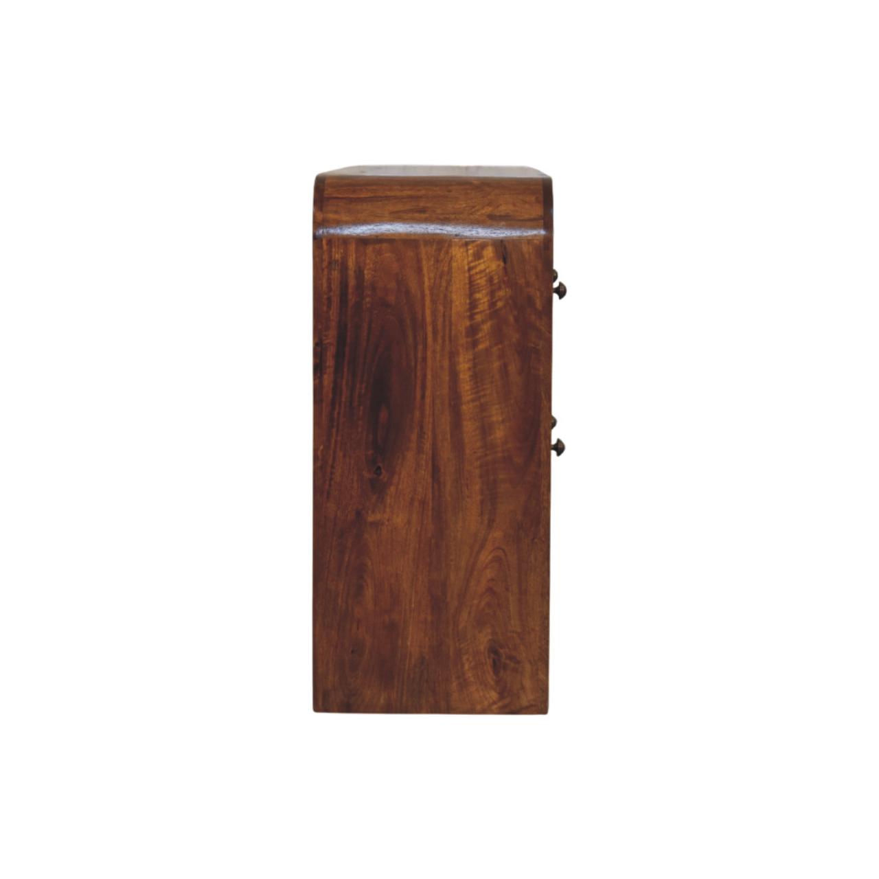 WillowStone Darcy 3 over 3 Drawer Chest in Chestnut Finish