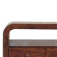 Darcy 3-Drawer Open-Shelf Media Unit - Chestnut Finish