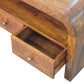 Darcy 3-Drawer Open-Shelf Media Unit - Chestnut Finish