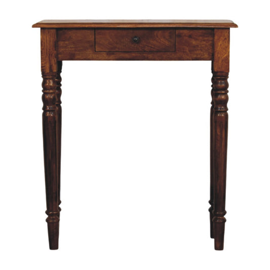 WillowStone Turned Legs 1 Drawer Chestnut Console
