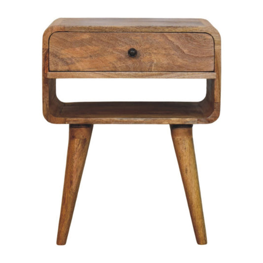 WillowStone Avora Oak-ish Nightstand with Drawer and open slot