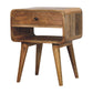 Avora Open-Slot Nightstand - Oak Finish