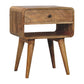 Avora Open-Slot Nightstand - Oak Finish