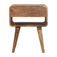 Avora Open-Slot Nightstand - Oak Finish