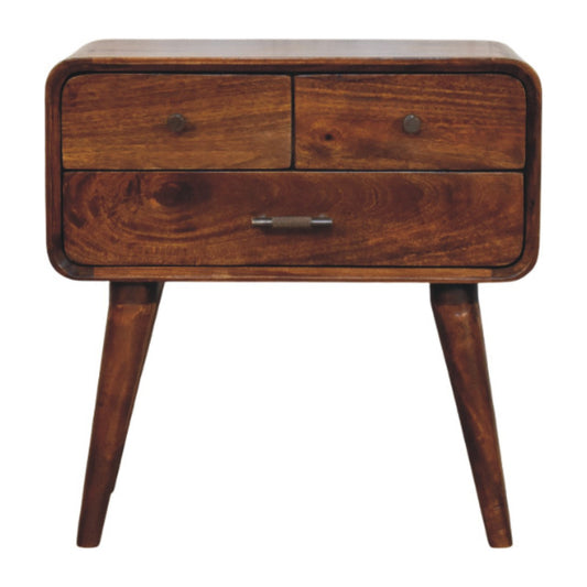 WillowStone Avora 3-Drawer Chestnut Nightstand