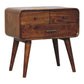 Avora 3-Drawer Nightstand - Chestnut Finish