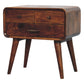 Avora 3-Drawer Nightstand - Chestnut Finish