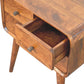 Avora 3-Drawer Nightstand - Chestnut Finish