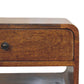 Avora Open-Slot Nightstand - Chestnut Finish