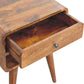 Avora Open-Slot Nightstand - Chestnut Finish