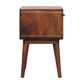 Avora Open-Slot Nightstand - Chestnut Finish