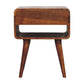 Avora Open-Slot Nightstand - Chestnut Finish