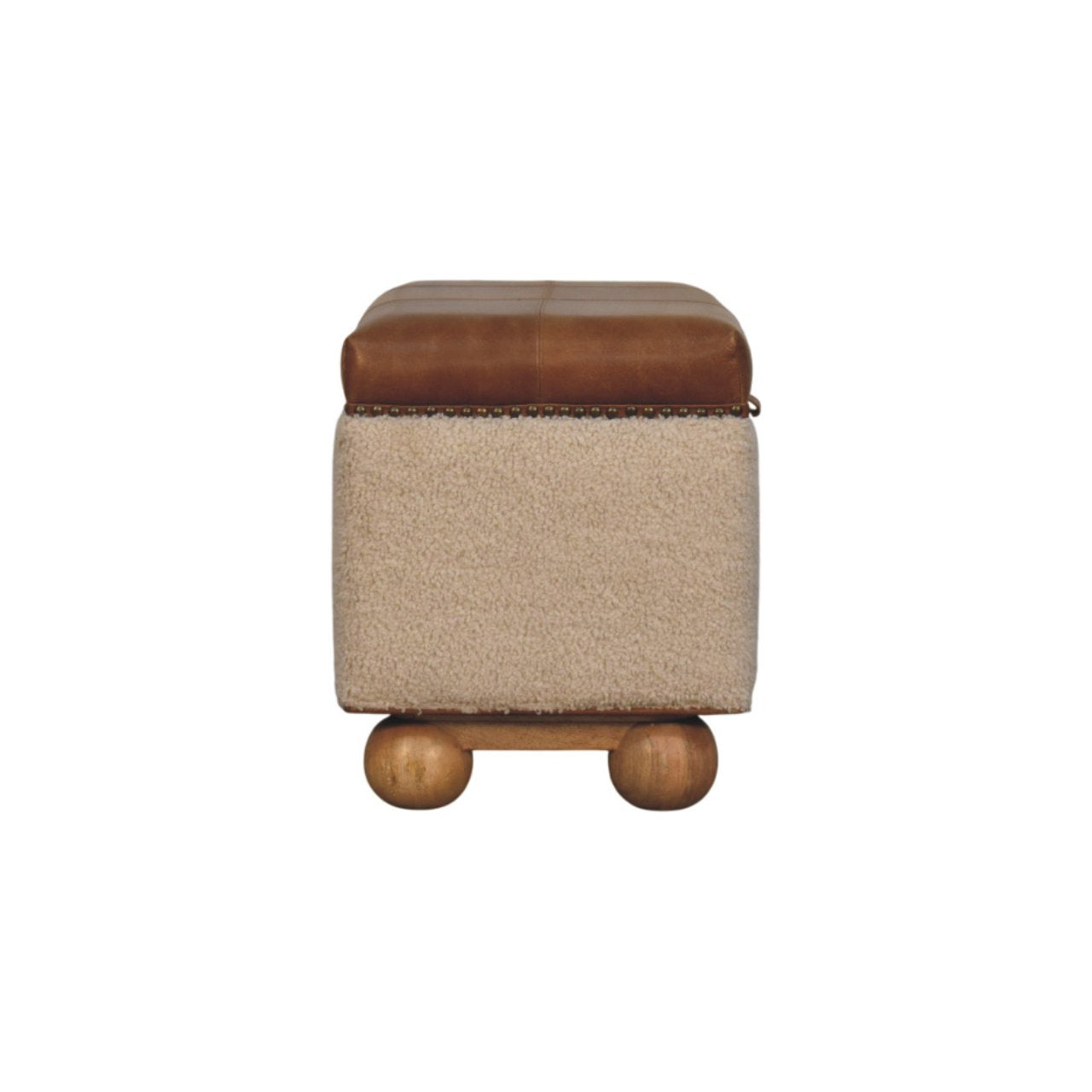 WillowStone Boucle Lid- up Storage Ottoman